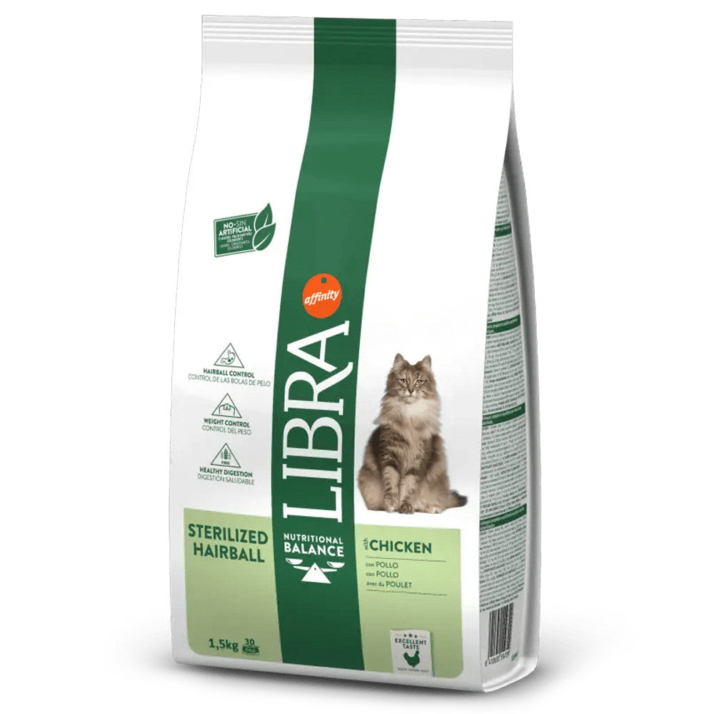 Libra Gato ESTERILIZADO HAIRBALL FRANGO 1,5KG